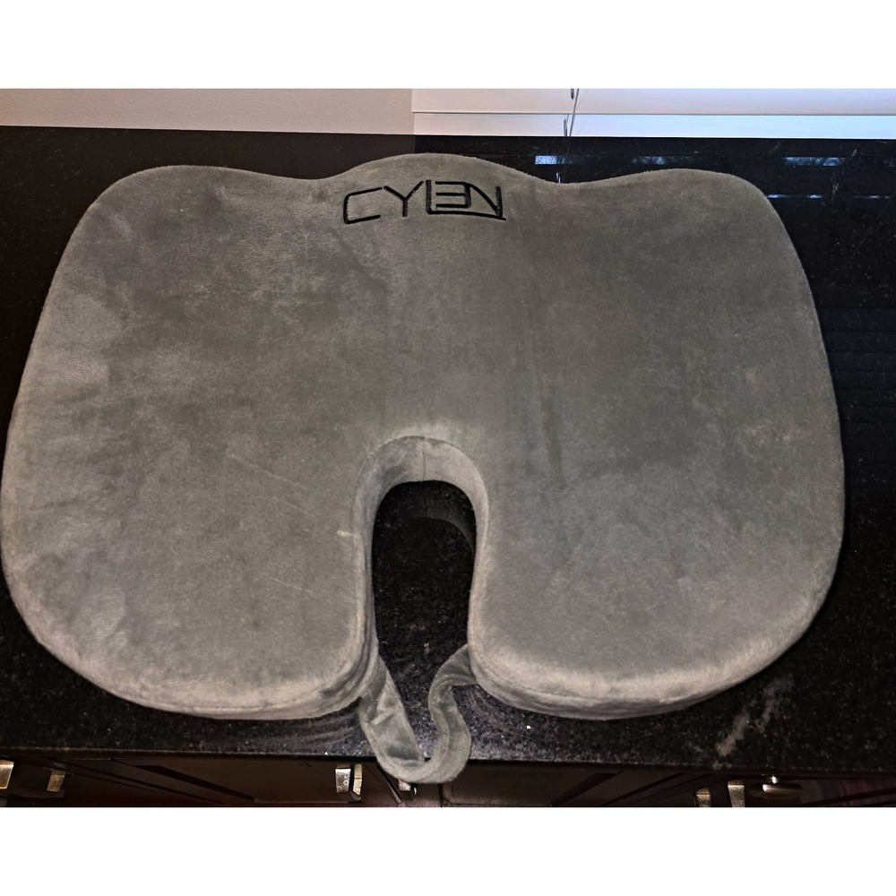 CYLEN Ergonomic Seat Cushion for Chair, Gray and Black Support Cushion